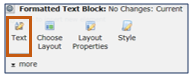 Formatted Text Block menu