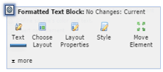 Formatted Text Block context menu