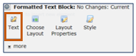 Formatted Text Block menu